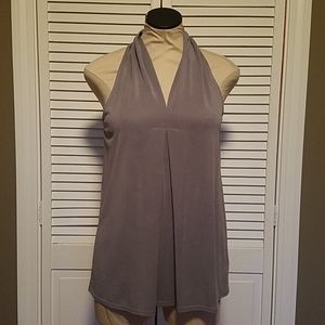 Green Envelope Silver Gray Sleeveless Blouse Small